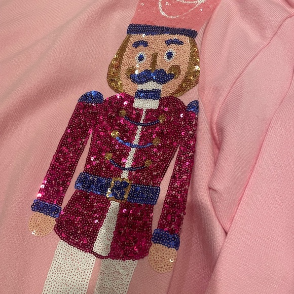 TALULAH Pink Sequin Nutcracker Crewneck Sweater - Picture 3 of 3